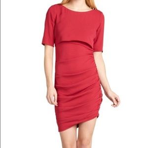 NWT BCBGMAXAZRIA Sevrat Gathered Side Zip Dress